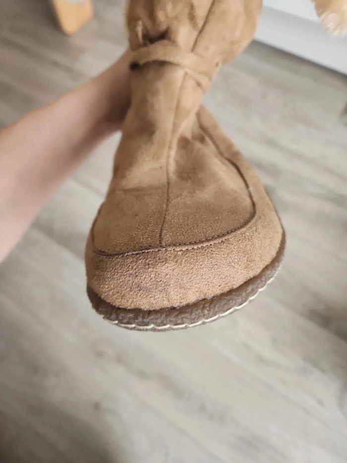Bottes daim beige fourrées T39 - photo numéro 12