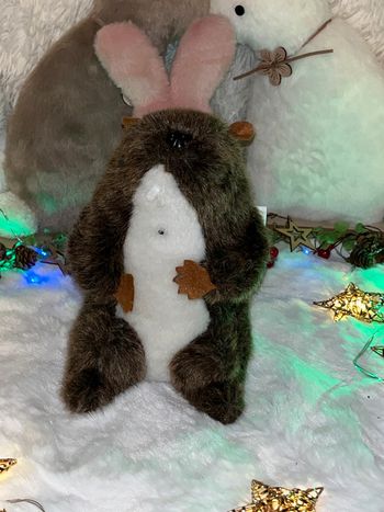 Véritable Marmotte peluche à détecteur  siffleuse Colmar France Vintage