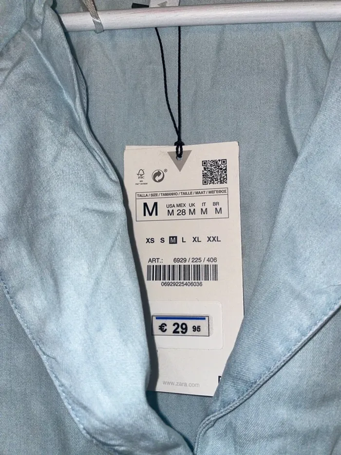 Robe bleu clair M Zara - photo numéro 2