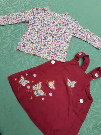 Lot robe et t-shirt manches longues taille 6 mois