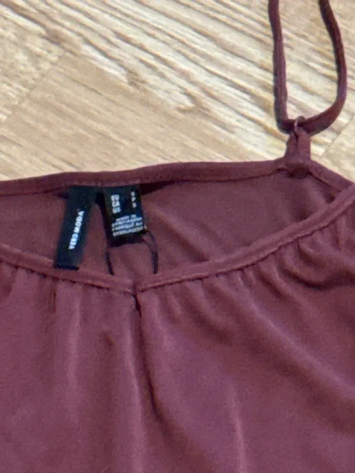 Top très léger fluide vero moda taille s marron - photo numéro 3