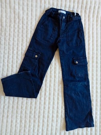 Jean cargo bleu fonce fille 8ans Zara 🌼🤍