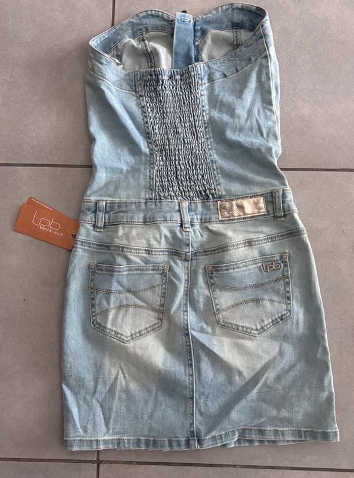 Robe bustier en jean marque LPB taille s / 36 - photo numéro 13