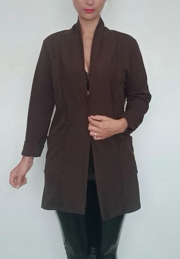 Veste longue ouverte / blazer chic taille 40