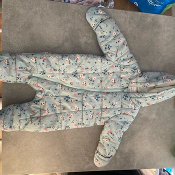 Manteau à fleurs bleu