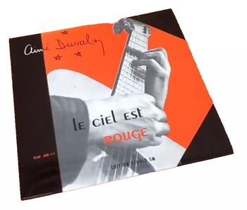 Vinyle 45 tours Aimé Duval s.j Le ciel est rouge (1958)