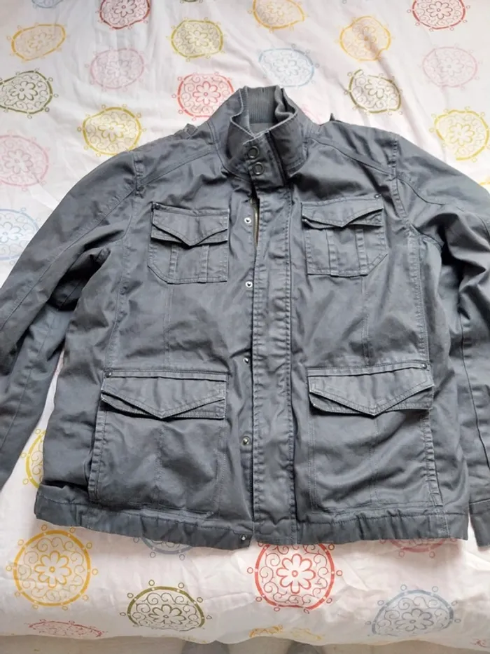 Veste matelassée grise bleue marine Jules XL - photo numéro 2