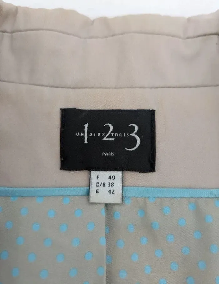 Veste blazer en coton - 123 - taille 40 - photo numéro 5