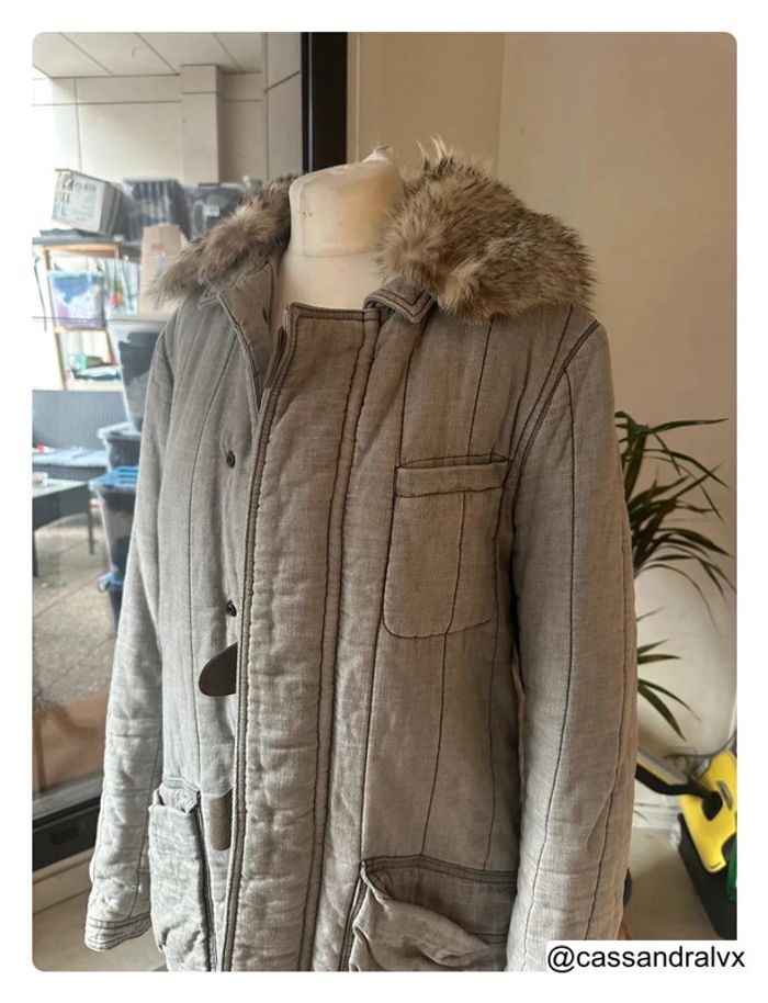 Manteau beige gris - Balenciaga - photo numéro 2