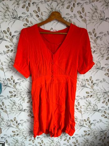 Combi short rouge camaïeu