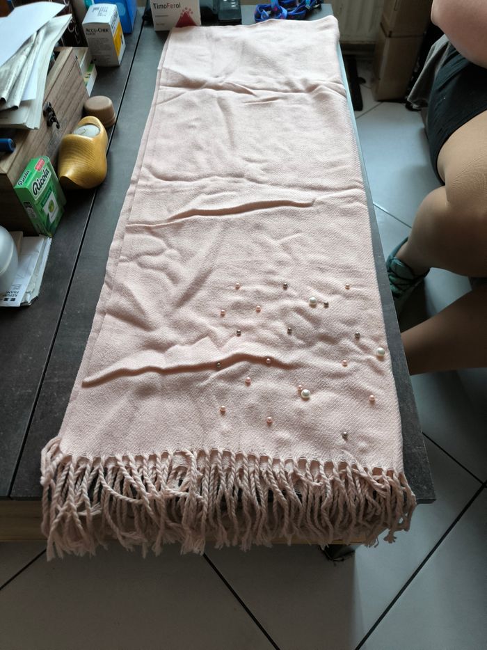 Écharpe rose poudré - photo numéro 2