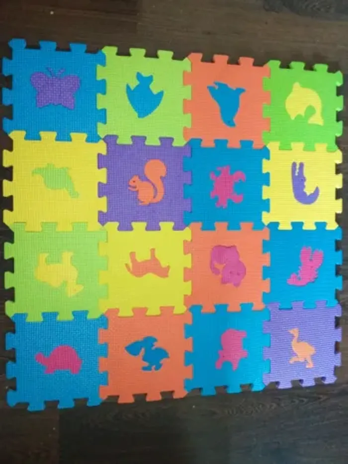 Tapis/Dalle/Puzzles en mousse - 61 pièces - Enfants - Multicolores - photo numéro 2