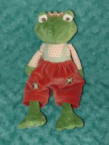 Doudou grenouille verte rouge Bukowski 🐸 tbe