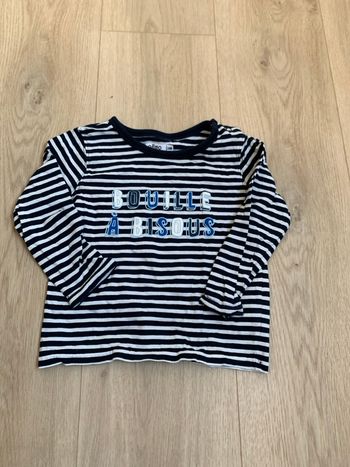 Tee shirt manches longues bleu marine 