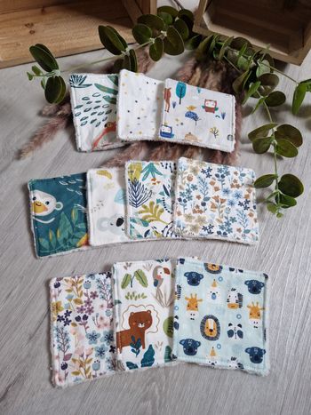 Lot 10 Lingettes Lavable
