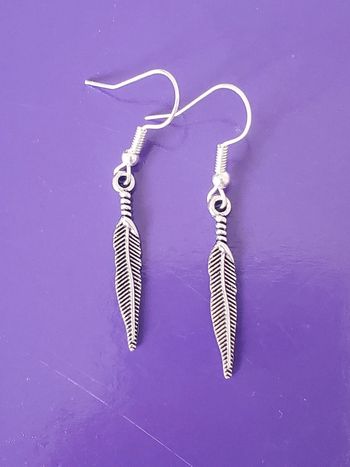 Boucles d'oreilles plume