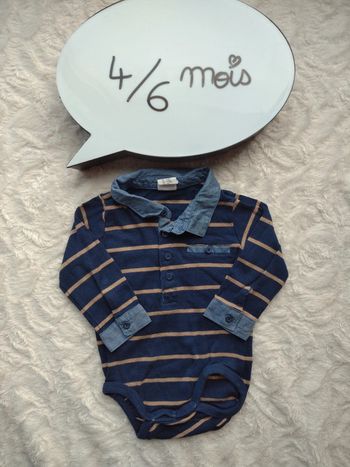 Body chemise manches longues Garçon 4/6 mois H&M