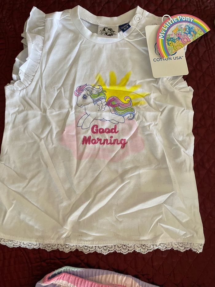 Ensemble tee shirt et short Little Poney 6 9 mois Original Marines - photo numéro 2