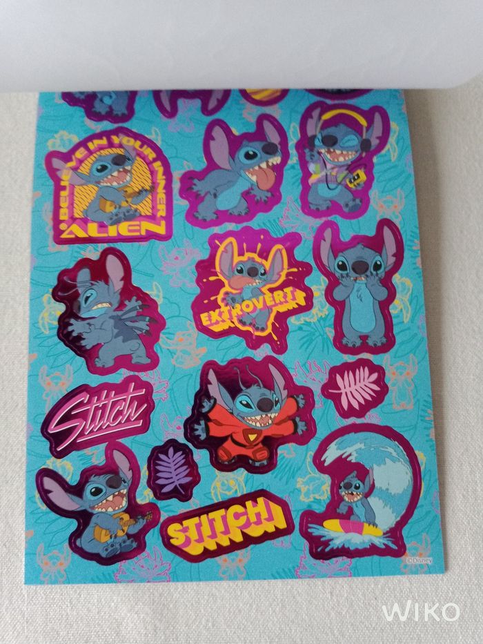 6 fiches stickers Stitch - photo numéro 3