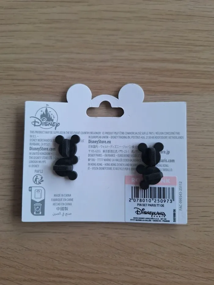 Pins Disneyland Paris – Tic et Tac avec croissant (set de 2) - photo numéro 2