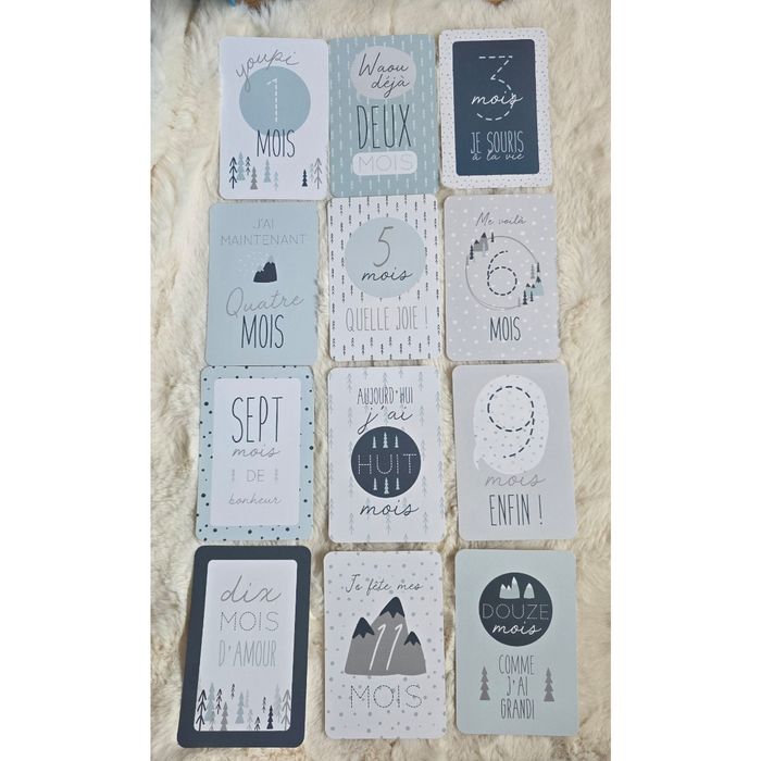 Lot Cartes étapes bébé