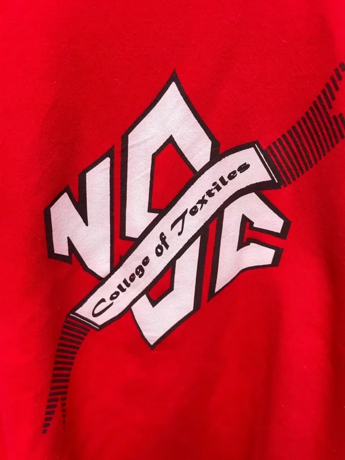 Made in USA 🇺🇸 Varsity Crewneck College of Textiles Mens Large - photo numéro 2