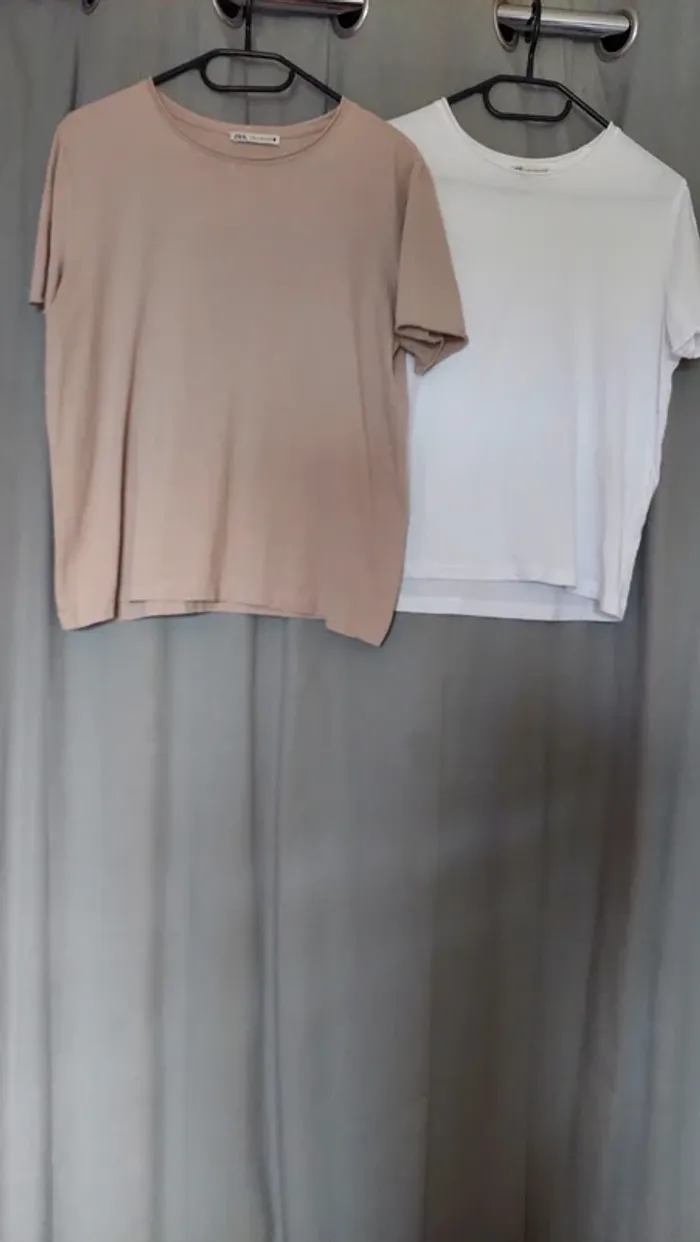 T-shirt Beige – Zara – Taille M - parfait état -coton - photo numéro 2