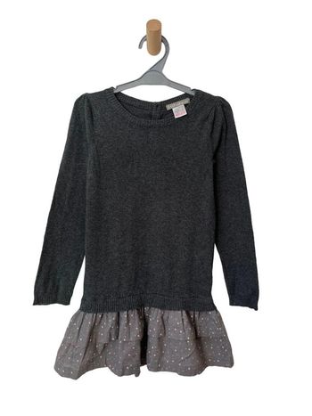 Robe grise à manches longues effet “2 en 1” - La Redoute 6 ans (114cm)