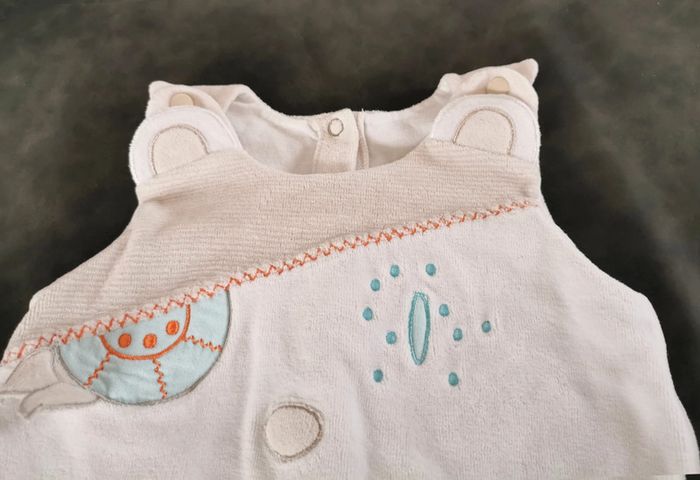 Pyjama 👣 sans manche, 1mois, velours, grenouillère - photo numéro 4