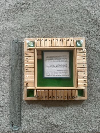 Jeu Shut the Box en bois – Neuf – Vert – Jeu de dés