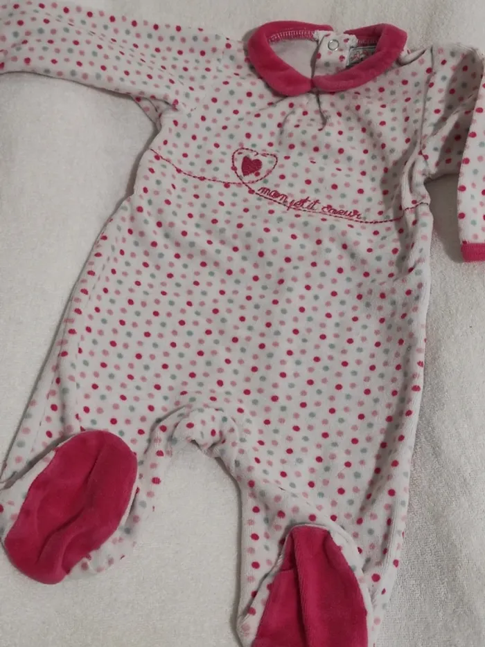 Pyjama velours - 6 Mois - Fille
