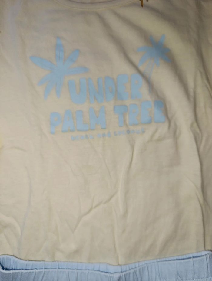 Pyjama 2 pieces short under palm tree - photo numéro 2