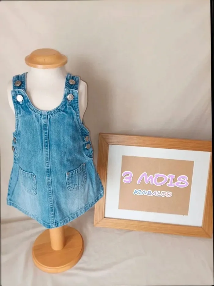 Ravissante robe en jean Kimbaloo fille 3 mois