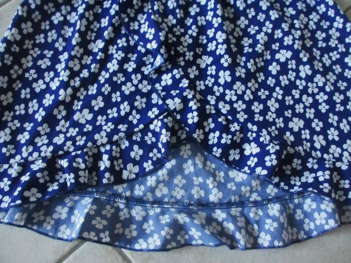 Robe été manches courtes bleue et blanche femme - Taille S - photo numéro 5