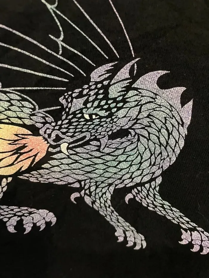 Crewneck Japanese dragon print vintage XL Mens - photo numéro 4