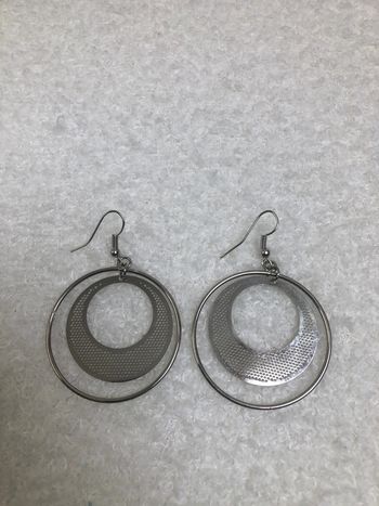 Boucles d’oreilles argenté femme