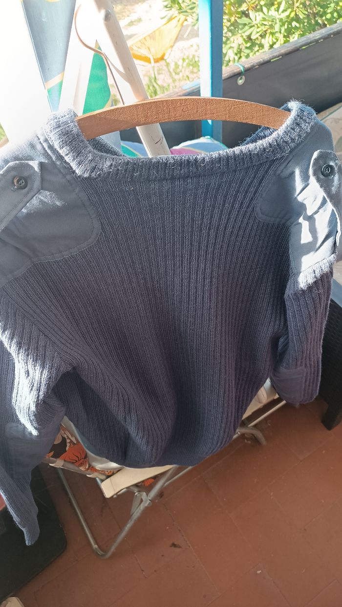 Pull  col v 100 % laine taille l - photo numéro 7