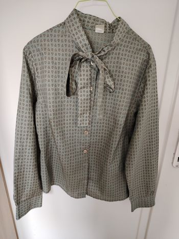 Chemisier vintage avec noeud au col taille 46