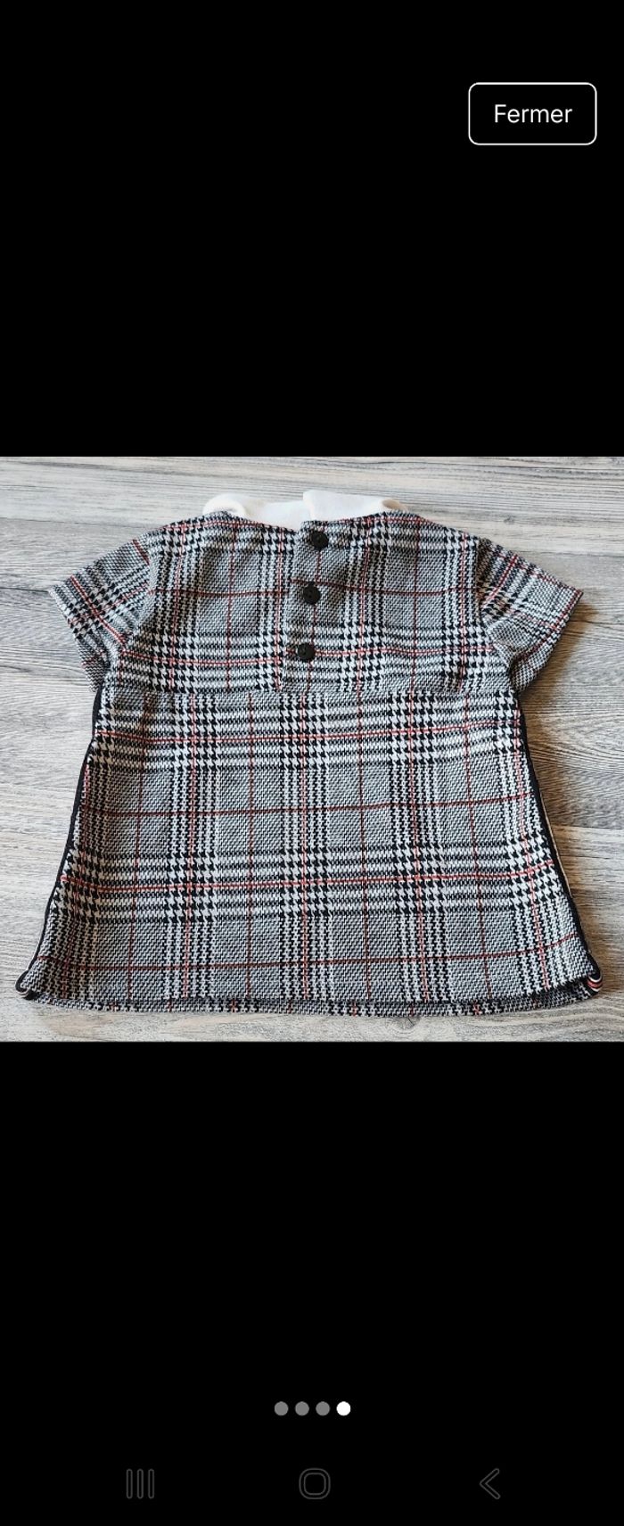 Robe fille à carreaux - Taille 3 mois - photo numéro 4
