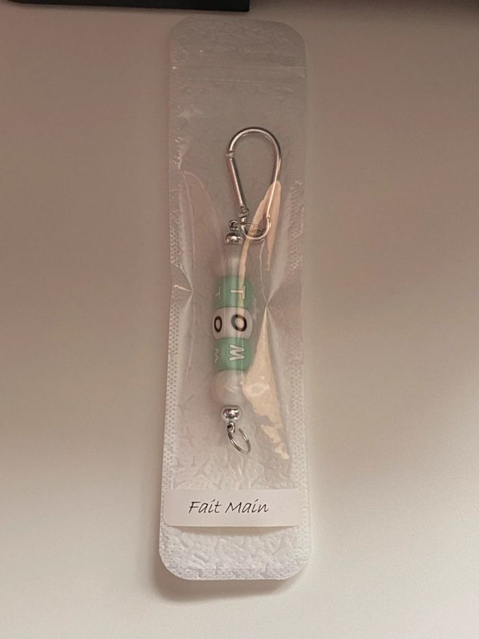 Porte clé personnalisé / bijoux de sac à main Tom avec perles