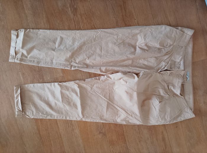 Pantalon femme beige