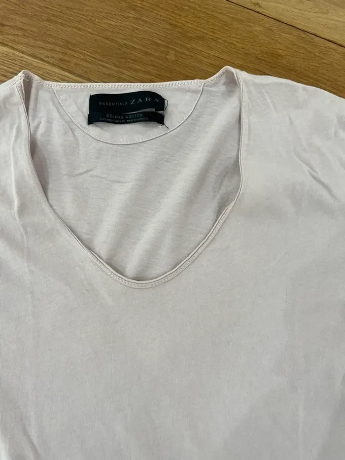 T-shirt rose poudré Zara - photo numéro 2