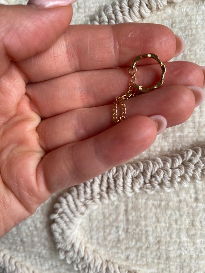 Bague d’oreilles doré chaîne trend - photo numéro 7