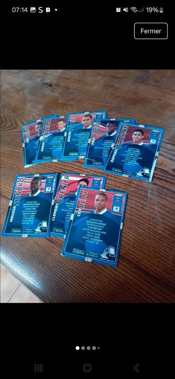 Lot de carte de foot