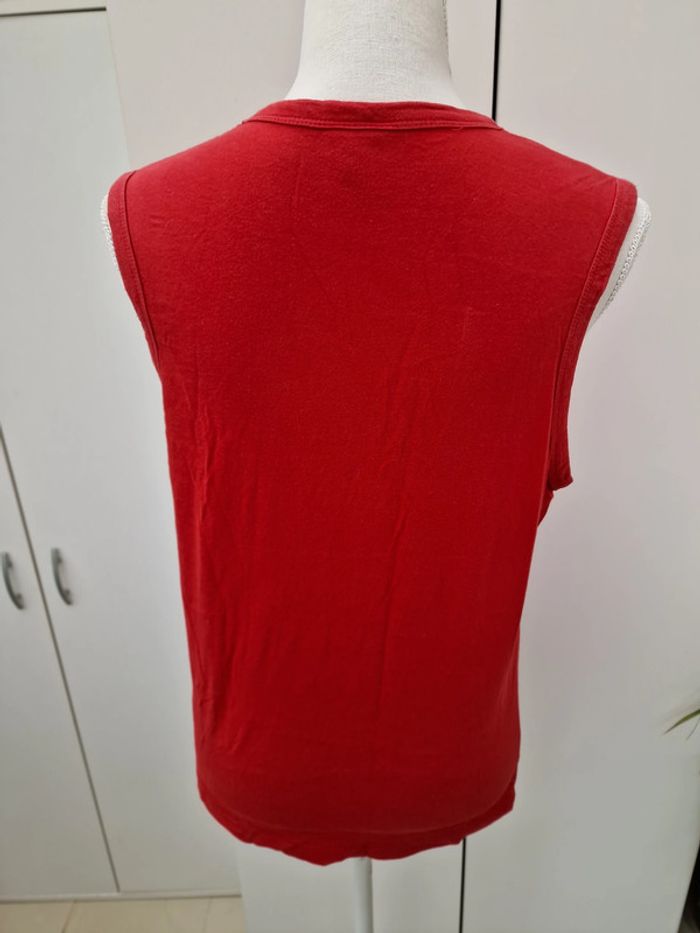 Debardeur Rouge Imprimé Gris - photo numéro 4