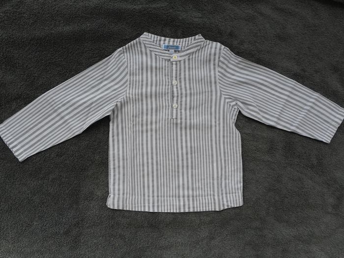 Chemise manches longues à rayure - JACADI - 24 mois - photo numéro 2