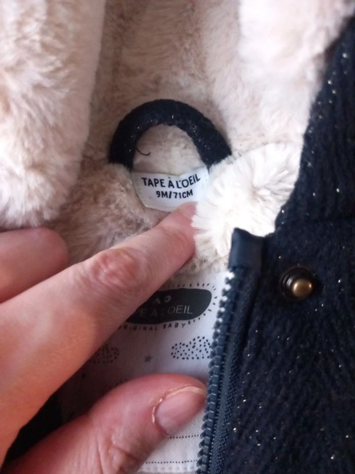 Manteau tao tape à l œil taille 9mois 71cm - photo numéro 3