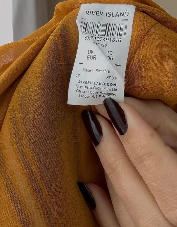 Robe Moutarde rayée River Island taille 36 - parfait état - photo numéro 4