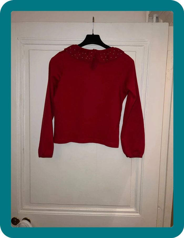 T-shirt manches longues col Claudine brodé 10 ans - Petit Bateau - photo numéro 3