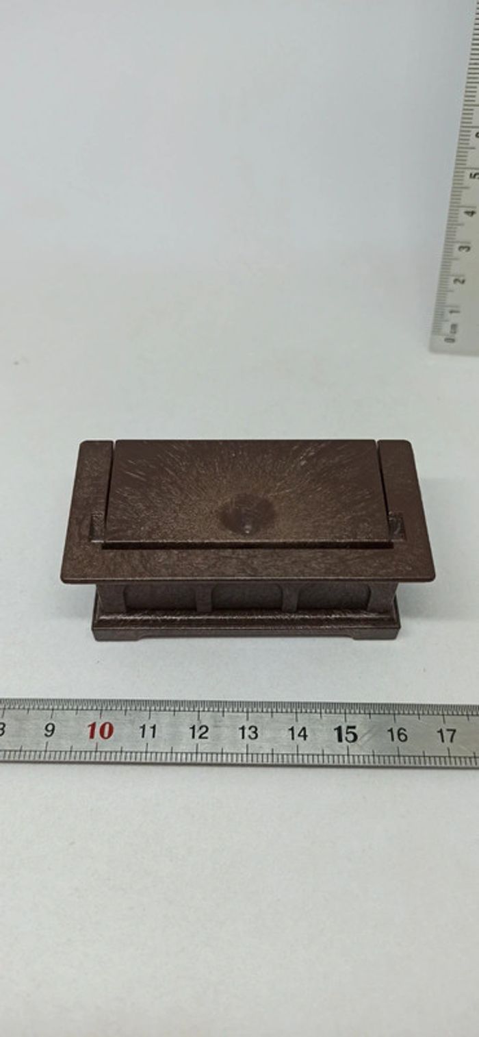 Coffre couleur bois avec couvercle playmobil - photo numéro 3